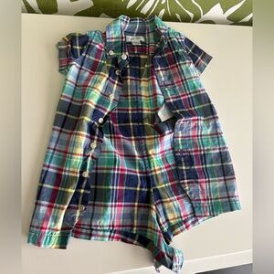 Ralph Lauren Kids Colorful Plaid Button Down Shirt